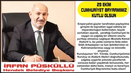 29 EKİM CUMHURİYET BAYRAMIMIZ KUTLU OLSUN