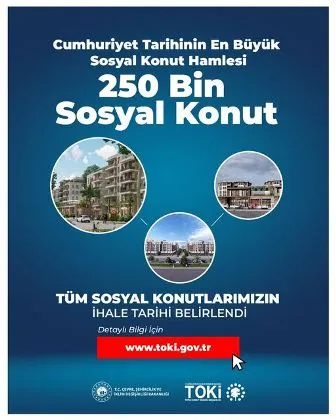 220 SOSYAL KONUT PROJESİ START ALIYOR