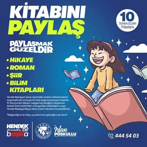 HENDEK BELEDİYESİ KİTAP BAĞIŞI KAMPANYASI DÜZENLİYOR