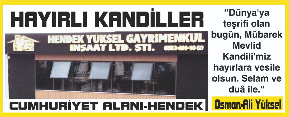 HAYIRLI KANDİLLER