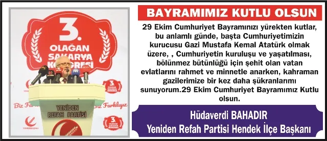 CUMHURİYET BAYRAMIMIZ KUTLU OLSUN