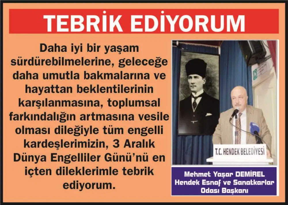 ENGELLİLER GÜNÜNÜZ KUTLU OLSUN