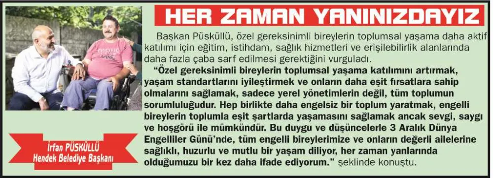 ENGELLİLER GÜNÜNÜZ KUTLU OLSUN