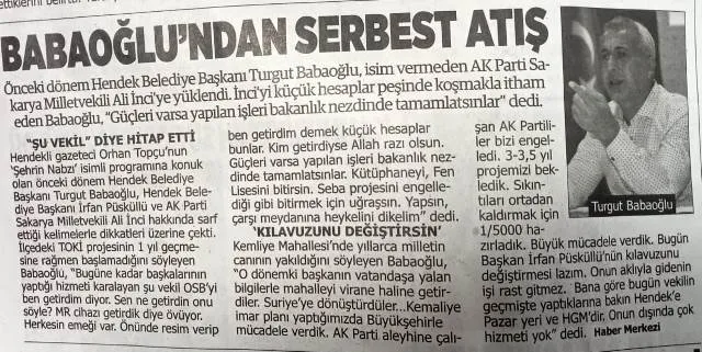 BABAOĞLU BAŞARISIZLIĞININ BİLETİNİ İNCİ
