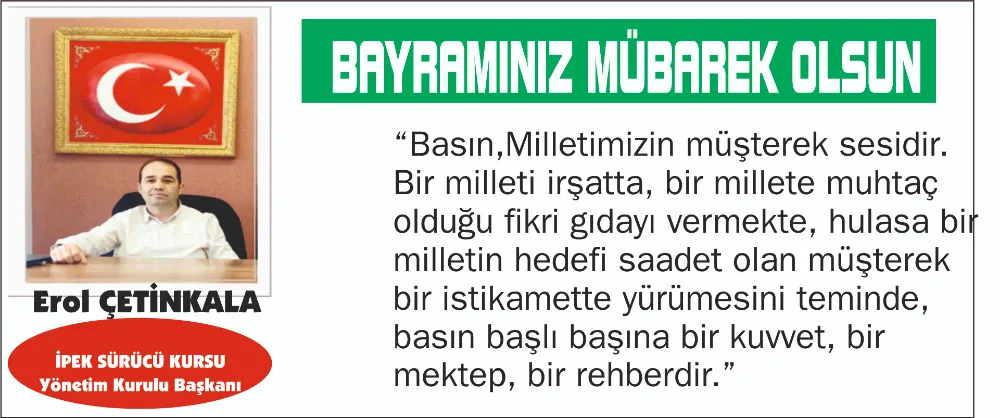 BASIN BAYRAMINIZ KUTLU OLSUN