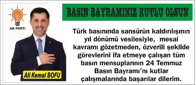 BASIN BAYRAMINIZ KUTLU OLSUN