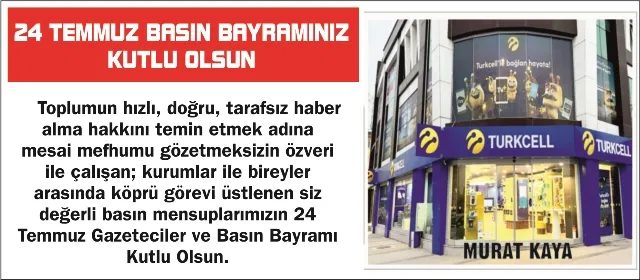 BASIN BAYRAMINIZI TEBRİK EDİYORUM